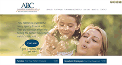 Desktop Screenshot of abcnannies.com