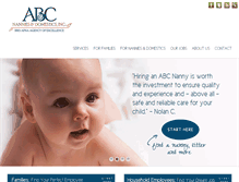 Tablet Screenshot of abcnannies.com